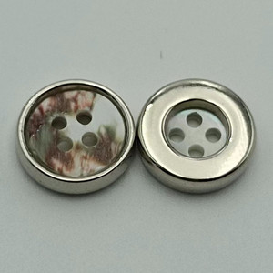 Bottoni in Conchiglia Troca Naturale con Gambo in Metallo, Personalizzabili, Vendita all'Ingrosso - Product Image 1