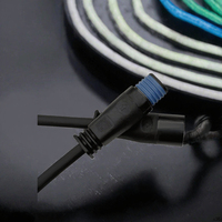 Connecteurs étanches IP67 mâle-femelle personnalisés Omei avec boîtier PVC pour panneaux LED, enseignes néon, panneaux solaires, applications d'ingénierie, classés 5A