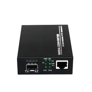 Gigabit SFP phương tiện truyền thông chuyển đổi 1 SFP để 1 RJ45 thu phát 10/100/1000M sợi quang chuyển đổi hỗ trợ 3km/20Km LC/SC SFP mô-đun - Product Image 1