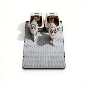 Tapis de litière pour chat en silicone extra-large de 15 mm, 40 pouces, résistant à l'usure, facile à nettoyer, anti-débordement, anti-éclaboussures pour animaux de compagnie - Product Image 1