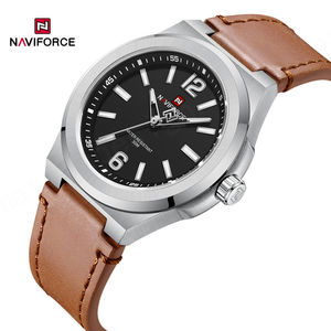 NUEVO Reloj NAVIFORCE 9233 BGNGN Verde para Hombre, Caja Delgada, Correa de Cuero, Reloj Deportivo Resistente al Agua, Relojes de Cuarzo Japoneses - Product Image 2