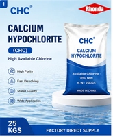 RHONDA CHC Hypochlorite de Calcium 65% 70% Chlore Disponible en Poudre et Granulés à Dissolution Rapide pour Traitement de l'Eau des Piscines