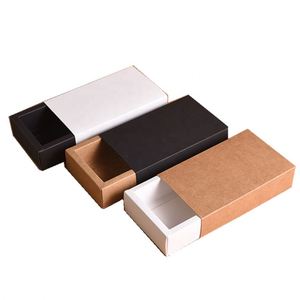 Four Size Set Folded Upscale Kraft Paperboard Gift Belt Packaging Sleeve <b>Boxes</b> - Product Image 2