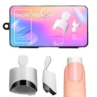 TSZS Faux Ongles Courts Carrés Blancs Français 120 Pièces 12 Tailles Demi-Enveloppement DIY Pointes d'Ongles en Gel Souple PMMA Vente en Gros