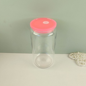 Bouteilles d'eau en <span class=keywords><strong>verre</strong></span> uniques de 16 onces, best-seller, avec design en plastique coloré <span class=keywords><strong>progressif</strong></span>, réutilisables, portables, avec bouchon à paille intégré - Product Image 5