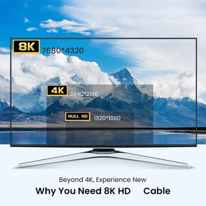 สายเคเบิล Ultra <span class=keywords><strong>HD</strong></span> 8K 60Hz 4K 120Hz 48Gbps พร้อมหัวต่อชุบทอง สายโคแอกเชียล PVC  ตัวเรือนอะลูมิเนียม มาตรฐาน CE สำหรับจอภาพ HDTV - Product Image 4