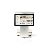 Báscula Inteligente con Pantalla Táctil para Supermercado, Báscula Electrónica con Impresora Térmica de Etiquetas de Código de Barras, Sistema POS para PC con Windows