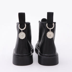 Gothic Style Cross Pendant With <b>Red</b> Heart For Martin Boots <b>Heel</b> Accessory Zinc Alloy Themed Charm Jewelry - Product Image 3