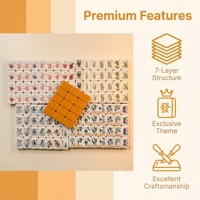 Ensemble de mahjong américain à thème voyage à 7 couches. Artisanat de qualité supérieure pour les collections et les rassemblements. En stock