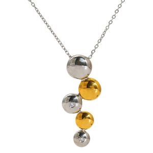 Zogxin Metal Round Titanium Steel Necklace Gold Silver Ball Pendant Fashion Geometric Clavicle Chain For Women Party Leisure - Product Image 5