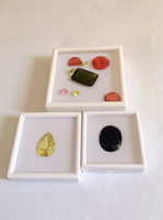 Boîte à pierres précieuses en plastique avec couvercle, étui à deux pièces à fermeture à pression pour diamants et bijoux, emballage cadeau