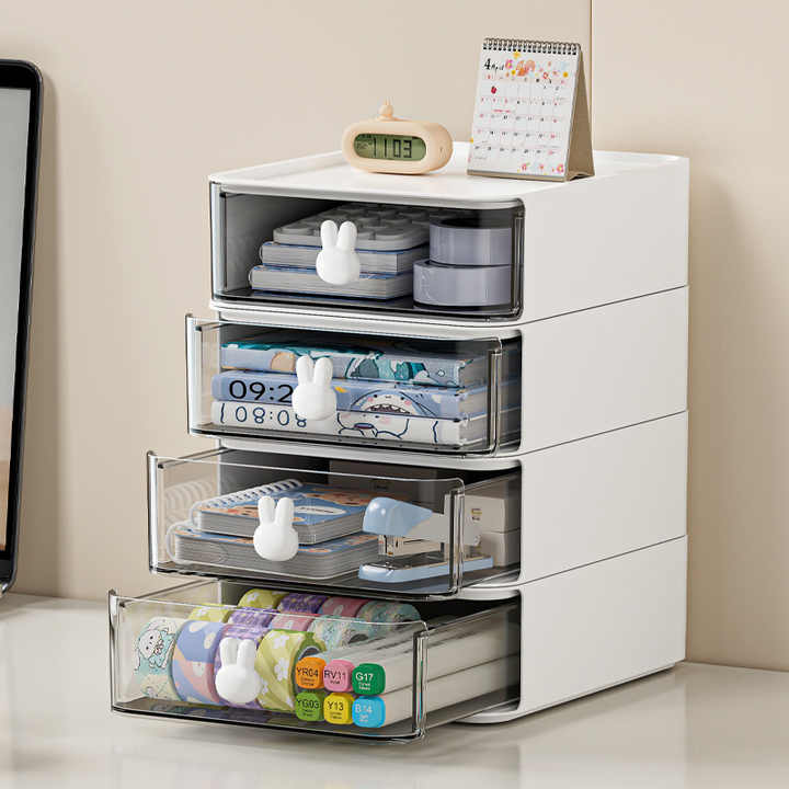Stackable Combination Cute Mini Simple Multi Grid Storage Box Desktop Miscellaneous Stationery Sorting Box Student Dormitory