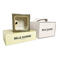 Boîte à pâtisserie en carton pliable personnalisée avec logo imprimé, pour boulangerie, pâtisserie, gâteaux, pain, macarons, biscuits, mochi, beignets, qualité alimentaire