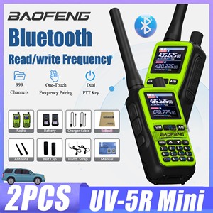 Walkie Talkie Baofeng UV-5R Mini de Doble Banda con Bluetooth, Batería de 2200 mAh, Potencia de 5 W y Pantalla - Product Image 1