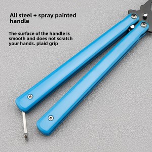 Cuchillo de Práctica Plegable de Acero Inoxidable sin Filo, Tipo Mariposa, para Entrenamiento Deportivo al Aire Libre, para Principiantes de <span class=keywords><strong>CSGO</strong></span>, Venta al Por Mayor de Fábrica - Product Image 2