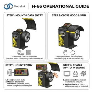 Máquina Digital de Balanceo de Ruedas con Velocidad de 200 rpm, Capacidad de 65 kg, Fuente de Alimentación de 110V/220V/380V, Garantía de 12 Meses para Centros de Servicio - Product Image 2