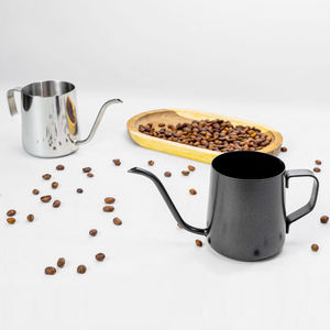 Cafetera de goteo manual de acero inoxidable con pico de cisne y mango resistente al calor, <span class=keywords><strong>Teflon</strong></span> Negro, 250/350/600ml - Product Image 4