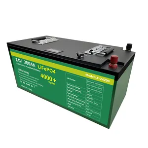 Produsen 4000 Paket Baterai Inverter Surya Siklus Dalam 24V 200Ah Lithium-Ionen-akku Liepo4