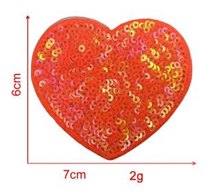 NUEVO Parche Termoadhesivo de Lentejuelas Brillantes de Alta Calidad con Bordado de Corazón - Product Image 4