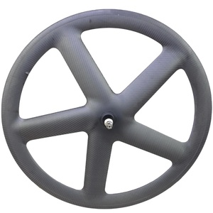 700c фиксированная передача <span class=keywords><strong>5</strong></span> спицевых углеродных колес с пятью спицами, трубчатые клинцевые колеса шириной 20 мм - Product Image 1