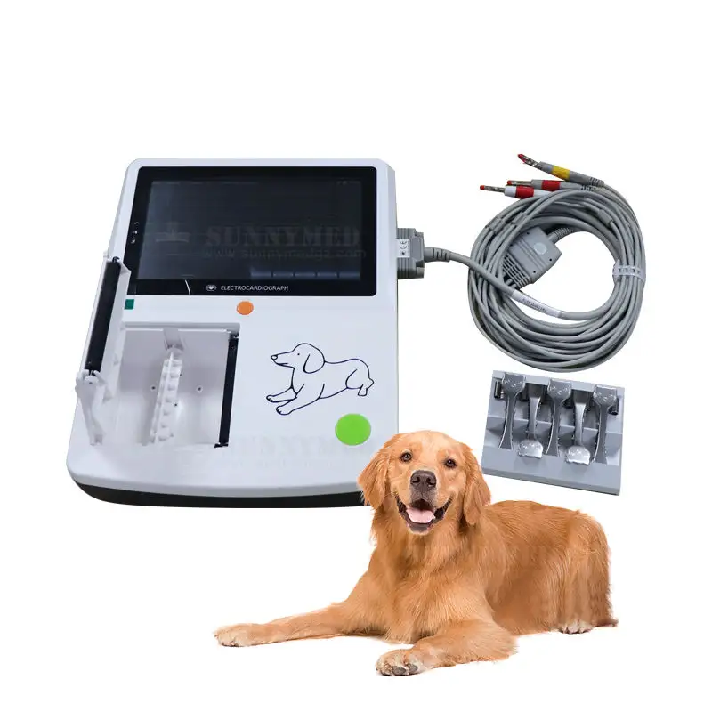 A3-12 Portable Cardiac Electrocardiograph 12 Channel ECG Machine Animal Monitor for Animal Hospital Use