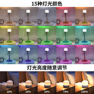 E26 <b>Rechargeable</b> Touch Bulb USB Night Light Remote Control Ambient <b>Lamp</b> Bedside Wall Light Color Changing 25000 Hours - Product Image 4
