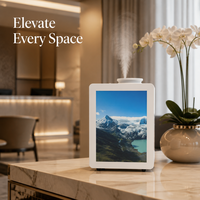 Diffuseur de parfum commercial en métal pour hôtel, 200 ml, écran LCD, couverture 300 m³, compatible Bluetooth, contrôle tactile via application, fixation murale, personnalisable OEM