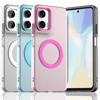 Étui de téléphone magnétique mat couleur bonbon anti-empreintes digitales et antichoc pour Moto Edge50 Neo S50 G35 Edge60 Fusion G56 G86
