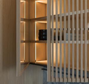 Mobili da cucina moderni in legno massello set di mobili da cucina in legno componibile da parete in marmo controsoffitto armadio da cucina - Product Image 6