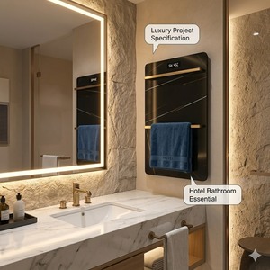 <span class=keywords><strong>Radiateur</strong></span> de salle de bain d'hôtel mural en pierre frittée de luxe, taille personnalisée, pour projet hôtelier, décoration intérieure, chauffe-serviettes électrique chauffant - Product Image 1