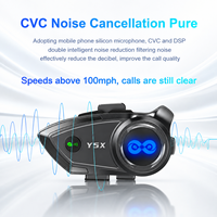 Intercom de casque de moto 5.1 pour 4 motards, communication 1000M, puce Qualcomm, suppression du bruit CVC, partage de musique, IPX6, 1000mAh