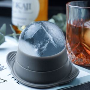 Moule à glaçons rond en silicone à compartiments, grande taille, pour la maison, portable, pour glaçons de hockey, glaçons sphériques pour vin et whisky, avec couvercle - Product Image 2