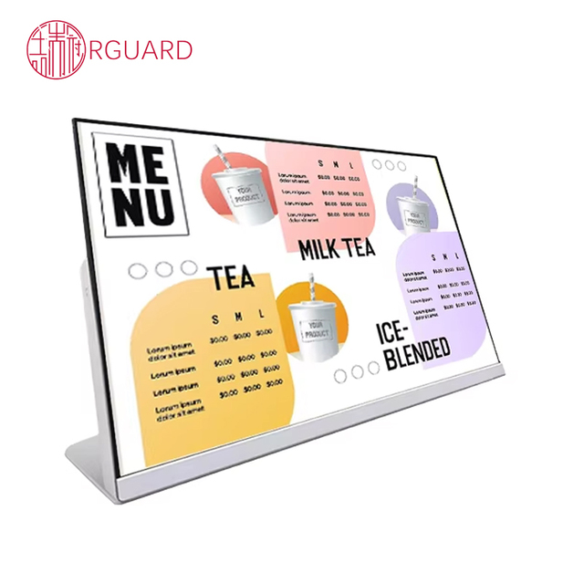 21.5-27 Inch Indoor Cafe KFC Android LCD Electronic Menu Display Screen for Restaurant Milk Tea Retail Store Digital Signage