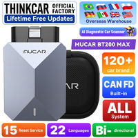 Escáner de Diagnóstico OBD2 MUCAR BT200 MAX AI CANFD para Propietarios de Automóviles, Actualización Gratuita de por Vida, Herramientas de Diagnóstico Bluetooth, Escáner OBD2