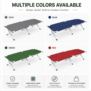Factory Price Portable Outdoor Folding Camping Bed With Lightweight Adjustable Bunk Single Aluminum Bed Camp <b>Cot</b> YTLB0 - Product Image 5