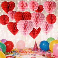 Nouvelle Arrivée Moderne Décoration Suspendue en Papier Nid d'Abeille Cœur Romantique Simple et Tendance Livraison Rapide pour la Saint-Valentin et les Mariages