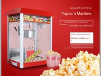 Machine à Popcorn Électrique Professionnelle pour Popcorn Papillon et Champignon – Idéale pour la Vente Ambulante, les Cinémas, les Fêtes et les Événements