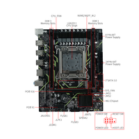 Harga grosir pabrik H61 komputer Mainboard Intel LGA2011 prosesor Dual DDR3 64GB SATA2.0 M.2 Gaming Desktop Motherboard