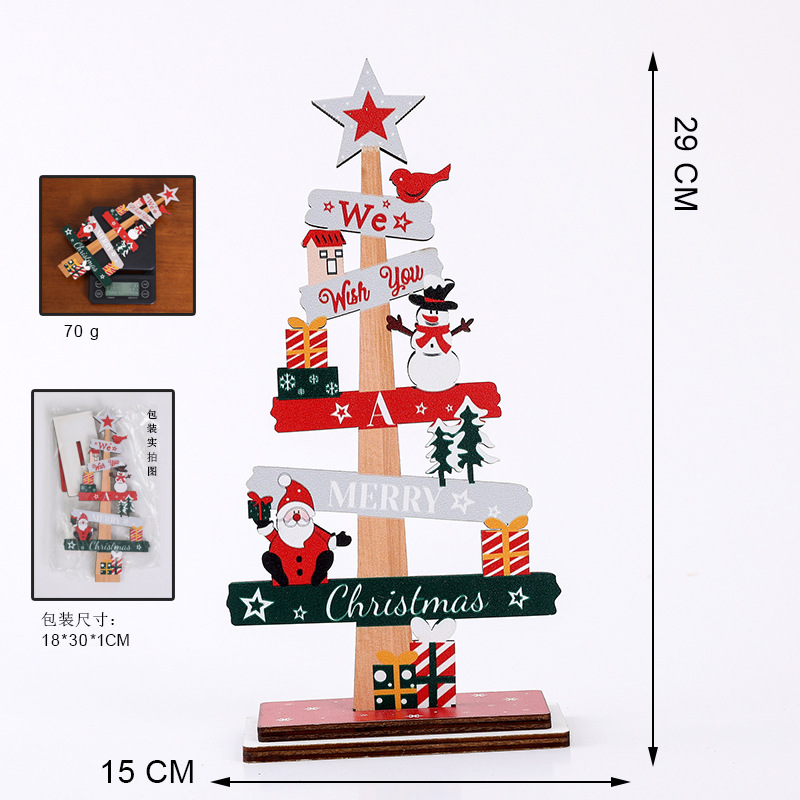 décoration de sapin de Noël en bois 3