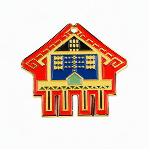 Collection <span class=keywords><strong>de</strong></span> badges métalliques 3D personnalisés <span class=keywords><strong>de</strong></span> qualité supérieure, épingles <span class=keywords><strong>de</strong></span> revers <span class=keywords><strong>en</strong></span> émail, motifs bouclier rond, croix, tête <span class=keywords><strong>de</strong></span> <span class=keywords><strong>lion</strong></span>, finitions or et argent antique, pour souvenirs - Product Image 6