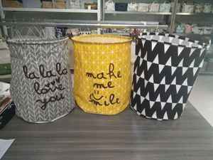 Grand panier à linge pliable en toile de coton de haute qualité avec logo personnalisé - Product Image 5