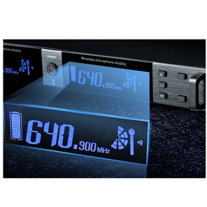 Sistema <span class=keywords><strong>de</strong></span> micrófono inalámbrico profesional QLXD, <span class=keywords><strong>pantalla</strong></span> LED grande Digital, SKM9000, 200 canales, 2 portátiles, SKM 9000, Audio <span class=keywords><strong>y</strong></span> <span class=keywords><strong>sonido</strong></span> - Product Image 4