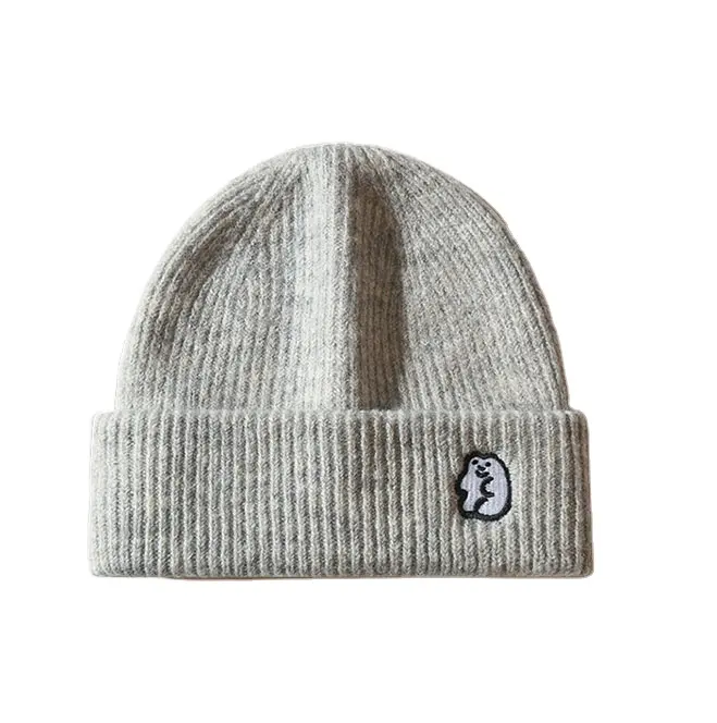 Winter Outdoor Klassieke Eenvoudige Stijl Custom Logo Kid Beanie