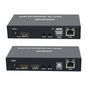 Xput HDMI Extender 120 Meter 4K 30Hz HDMI KVM Extender Via Ethernet Single Cat5e/6 Cat5e Cat6 120M with Transmitter Receiver