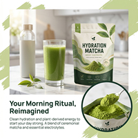 Poudre de Matcha Cérémonial Vitahall avec Électrolytes et Magnésium pour l'Hydratation Quotidienne Matinale et l'Énergie