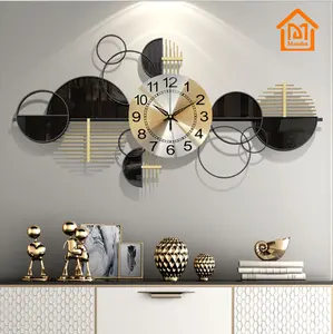 Nordic Light Luxus Wanduhr Wohnzimmer Home Decoration Persönlichkeit Wanduhren für Wohnzimmer dekorative Metallkunst