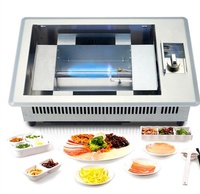 Gril de barbecue infrarouge coréen de dessus de table d'intérieur commercial gaz naturel et GPL pour des restaurants