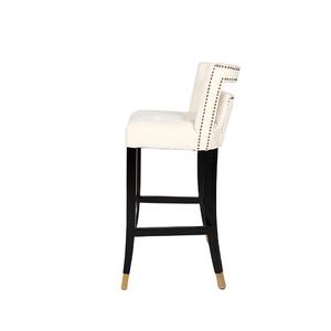 Sedia alta da bar in tessuto avorio di vendita calda <span class=keywords><strong>per</strong></span> <span class=keywords><strong>tavolo</strong></span> da bar sedie da bar moderne imbottite in velluto bianco <span class=keywords><strong>per</strong></span> la cucina - Product Image 5