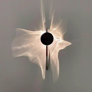 Lámpara de pared con diseño de ojo de ángel, 33 cm, luz cálida LED E27, control por interruptor, para dormitorio, sala de estar, escalera, iluminación ambiental - Product Image 1