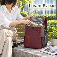 Sac isotherme pour boîte à lunch, sac isotherme Oxford grande capacité avec fermeture éclair et bretelles, commandes en gros bienvenues